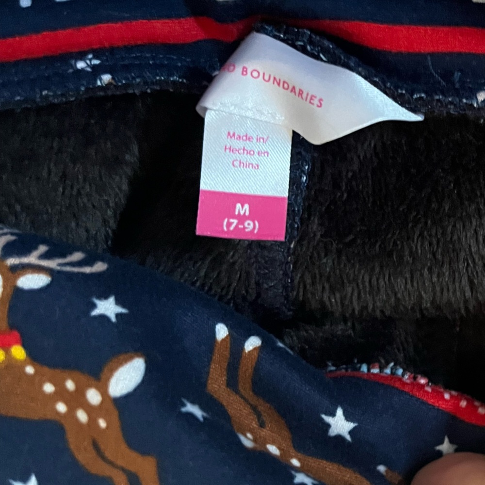 No boundaries, girl’s M, Christmas leggings